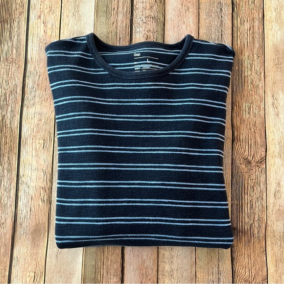 Gap men’s long sleeve waffle knit Crewneck tee shirt | size Large - Picture 4 of 9